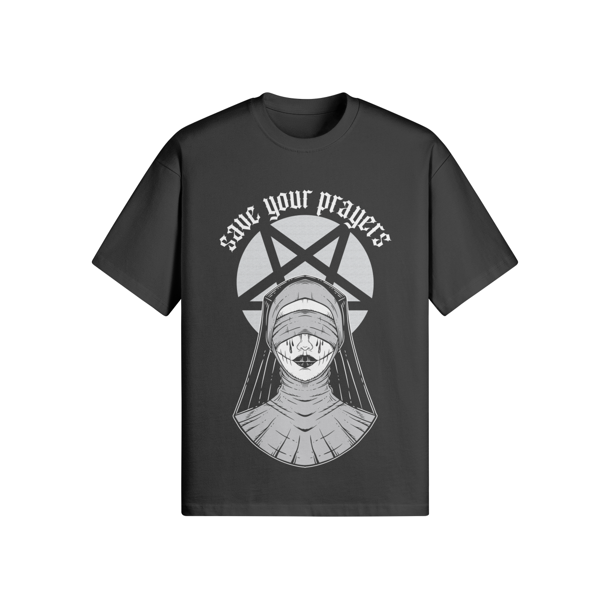 Save Your Prayers Black T Shirt | Midnite Apparel | Streetwear Style Rave Clothing