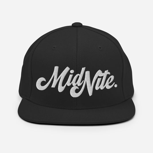 Midnite Script Snapback | Midnite Apparel | Streetwear Style Rave Clothing